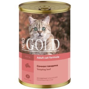 Nero Gold Консервы для кошек "Сочная говядина", 415г