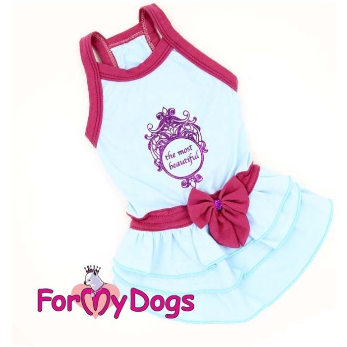 ForMyDogs Платье для собак голубое