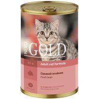 Nero Gold  Консервы для кошек "Свежий ягненок", 415г