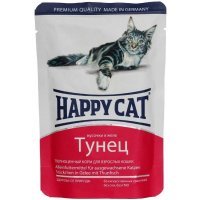 Happy Cat нежные кусочки в желе Тунец, 100 г