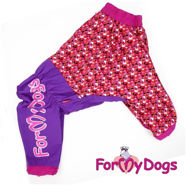 ForMyDogs Дождевик для собак розовый на девочек