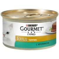 Gourmet Gold Террин (паштет ) для кошек, кролик по-французски, 85 г