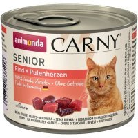 Animonda Carny Senior для пожилых кошек с говядиной и сердцем индейки, 200г