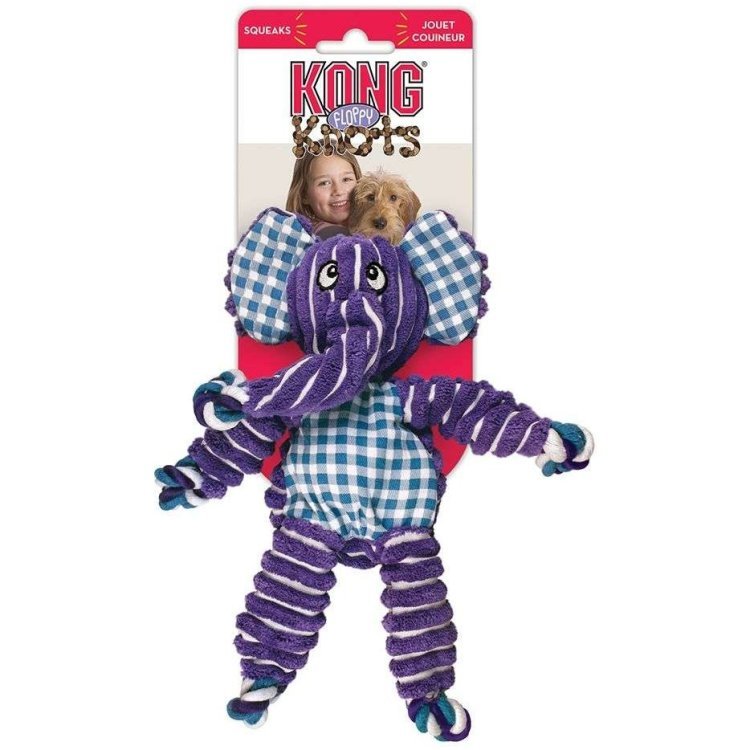 KONG игрушка для собак Floppy Knots Слон большой 36 х 19 см