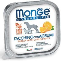 Monge Monoprotein Fruits Agrumi Паштет из индейки с цитрусовыми для собак