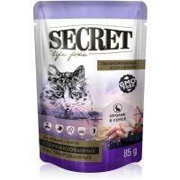 Secret Life force для стерилизованных кошек Кролик в соусе, 85г