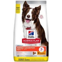 Hill's SP Perfect Digestion для собак средних пород для поддержания пищеварения и питания микробиома, с курицей и рисом