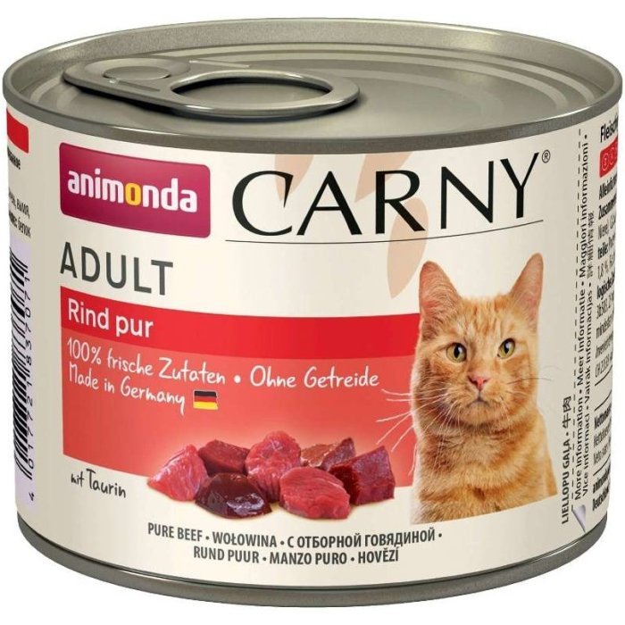Animonda Carny Adult Cat Pure Beef для взрослых кошек с отборной говядиной