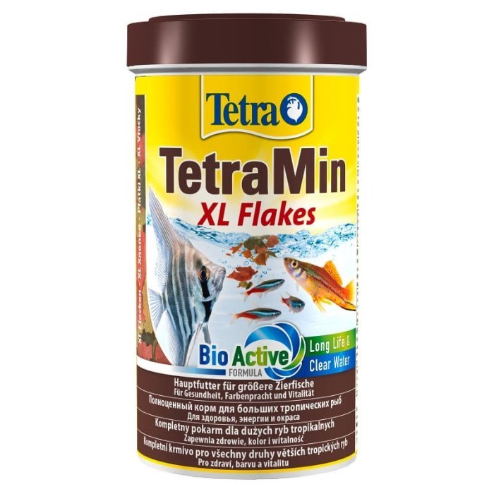 TetraMin XL корм для всех видов рыб крупные хлопья