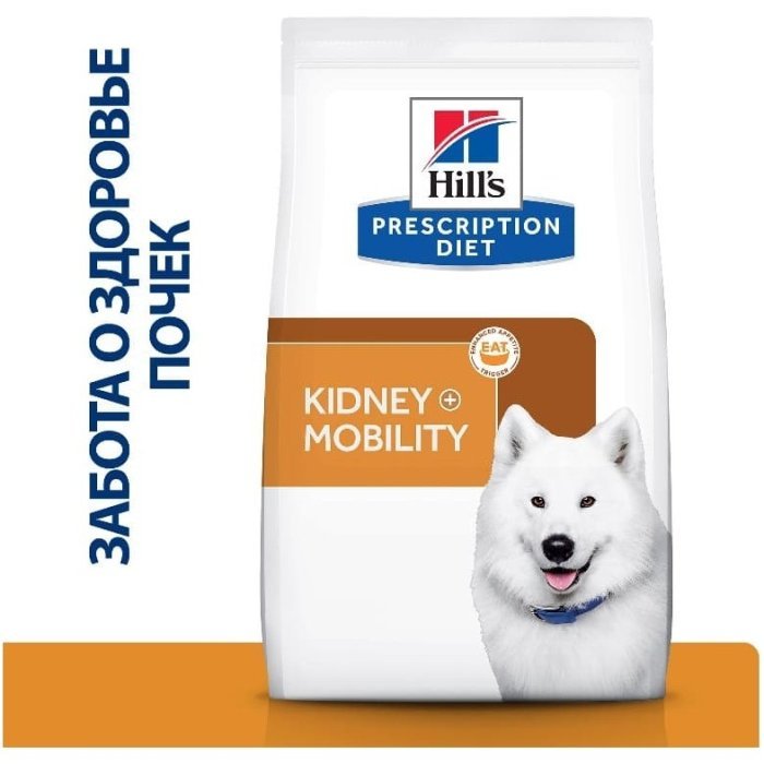 Сухой диетический корм для собак Hill's Prescription Diet k/d, Mobility Kidney, Joint Care для поддержания здоровья почек и суставов, 12 кг