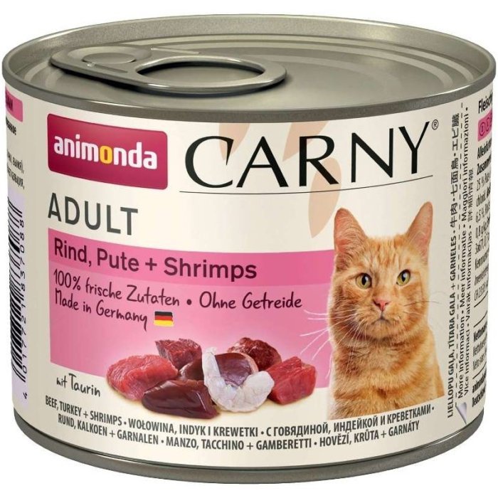 Animonda Carny Adult Cat Beef, Turkey Shrimps для взрослых кошек с говядиной, индейкой и креветками