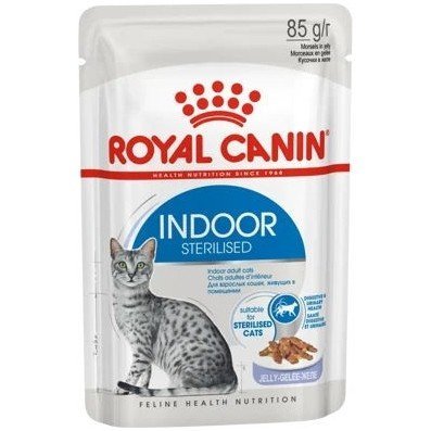 Royal Canin Indoor Sterilised для кошек постоянно живущих в помещении, кусочки в желе, 85г