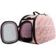 Ibiyaya складная сумка-переноска для собак и кошек до 6 кг бледно-розовая в цветочек