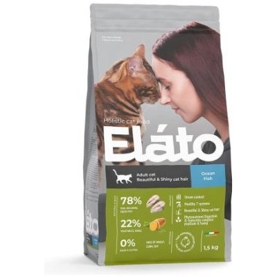 Elato Holistic Cat Beautiful&amp;Shiny Hair корм для кошек, Красивая и блестящая шерсть, с Рыбой