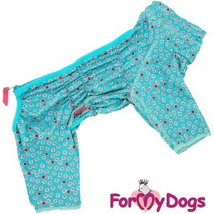 ForMyDogs  Пыльник для собак бирюзовый для мальчиков