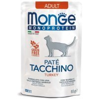 Monge Cat Monoprotein Pouch паучи для кошек индейка 85г