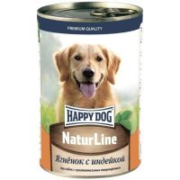 Happy Dog Natur line Консервы для собак Ягнёнок с индейкой, 410г