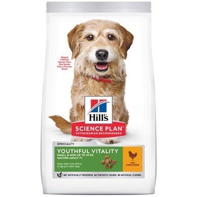 HILL'S SCIENCE PLAN Senior Vitality сухой корм для пожилых собак мелких пород старше 7 лет, с Курицей и рисом