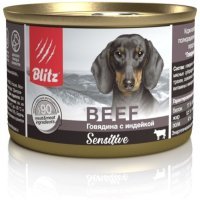 Blitz Sensitive влажный корм для собак всех пород и возрастов, Говядина с индейкой