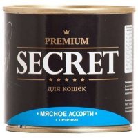 Secret Premium Консервы для кошек Ассорти с печенью 240г