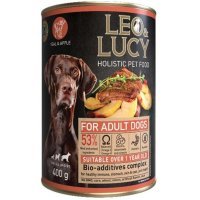 Leo&Lucy паштет для собак с Телятиной и Яблоками, 400г