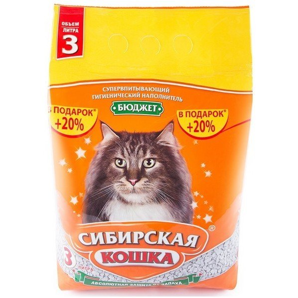 Сибирская кошка Бюджет Впитывающий наполнитель для кошек