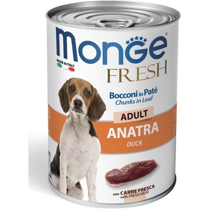 Monge Fresh Chunks in Loaf Duck Мясной рулет из утки для собак, 400г