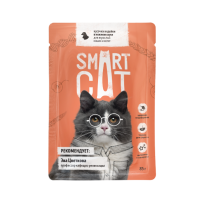 Smart Cat паучи для взрослых кошек и котят кусочки индейки в нежном соусе