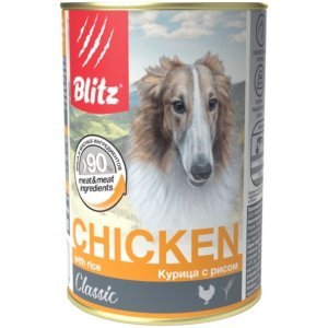 Blitz Classic влажный корм для собак всех пород и возрастов, Курица с рисом