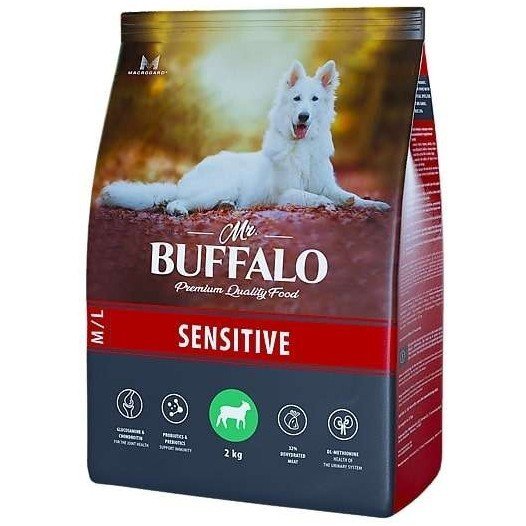 Mr. Buffalo ADULT M/L SENSITIVE сухой корм для собак с Ягнёнком