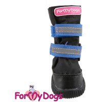 ForMyDogs Сапоги с усиленным носком для собак РП черно/синие