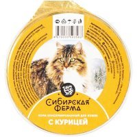 Сибирская Ферма влажный корм для кошек с курицей, 100г