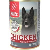 Blitz Classic влажный корм для собак всех пород и возрастов, Курица с телятиной