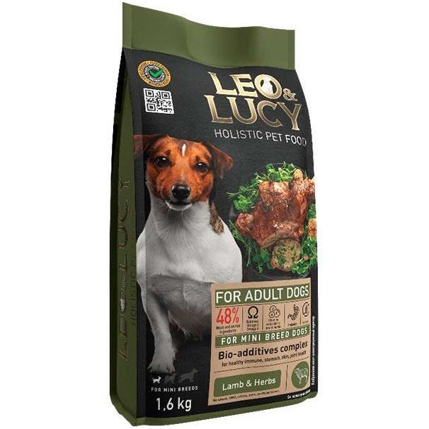 Leo&Lucy сухой корм для собак мелких пород с Ягнёнком и Травами