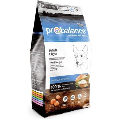 ProBalance Light корм для собак всех пород Контроль веса