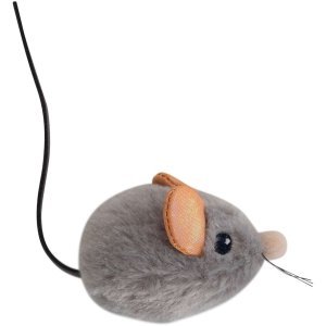 Petstages Игрушка для кошек "Мышка со звуком" с кошачьей мятой 4 см
