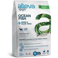 Alleva Holistic Ocean Fish для кошек с океанической рыбой, коноплей и алое вера