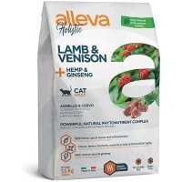 Alleva Holistic Lamb&Venison для кошек с ягненком и олениной, коноплей и женьшенем