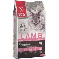 Blitz Sensitive сухой корм для взрослых кошек, Ягнёнок