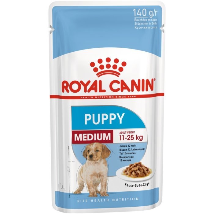 Влажный корм Royal Canin для щенков средних пород 2-12 мес., Медиум Паппи (соус)
