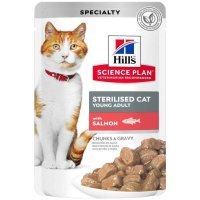 Hill's SP Sterilised Cat влажный корм для кошек и котят от 6 мес., с лососем 85 г