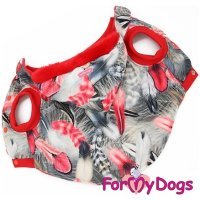 Куртка ForMyDogs  для собак "Пёрышки" розовая на девочек