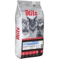 Blitz Sensitive Sterilised сухой корм для стерилизованных кошек с Индейкой