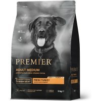 Premier Dog ADULT Medium корм для собак средний пород Свежее мясо Индейки