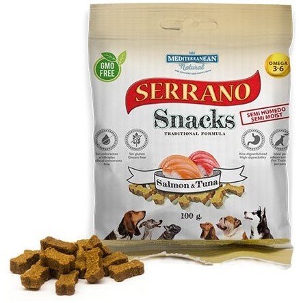 Serrano snacks Лакомство для собак (ЛОСОСЬ, ТУНЕЦ)