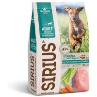 Sirius корм для собак крупных пород "Индейка с овощами"