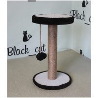 Black Kat Когтеточка столбик с полкой круглая (28*28*50см)