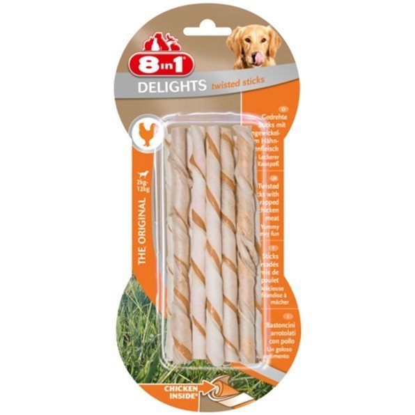 8in1 Delights Twisted Sticks палочки для собак (10шт)