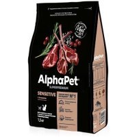 Alphapet Superpremium для взрослых кошек с чувствительным пищеварением с ягненком