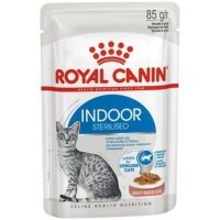 Royal Canin Indoor Sterilised для кошек постоянно живущих в помещении, кусочки в соусе, 85г